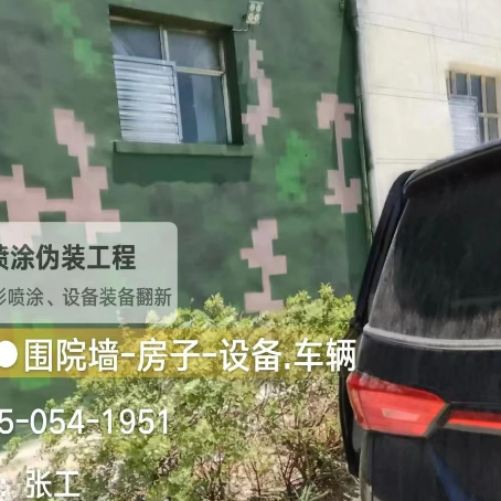 白沙数码迷彩漆施工